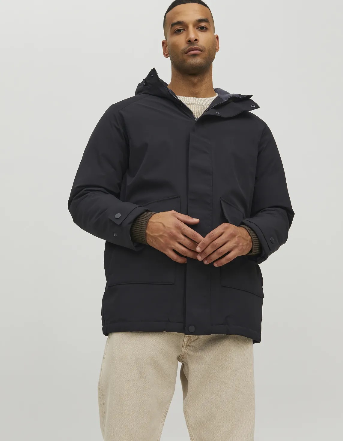 Jack & Jones Jjetiko Erkek Parka (12211896) Siyah