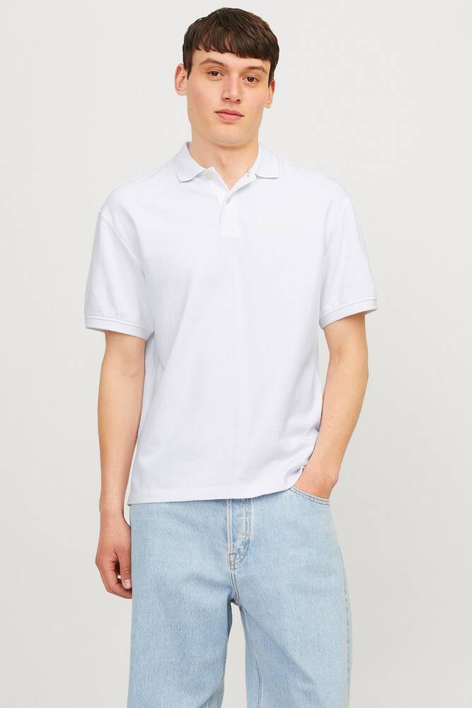 Jack&Jones Jorfrederiksberg Erkek Polo T-shirt 12263111 12263111 Beyaz