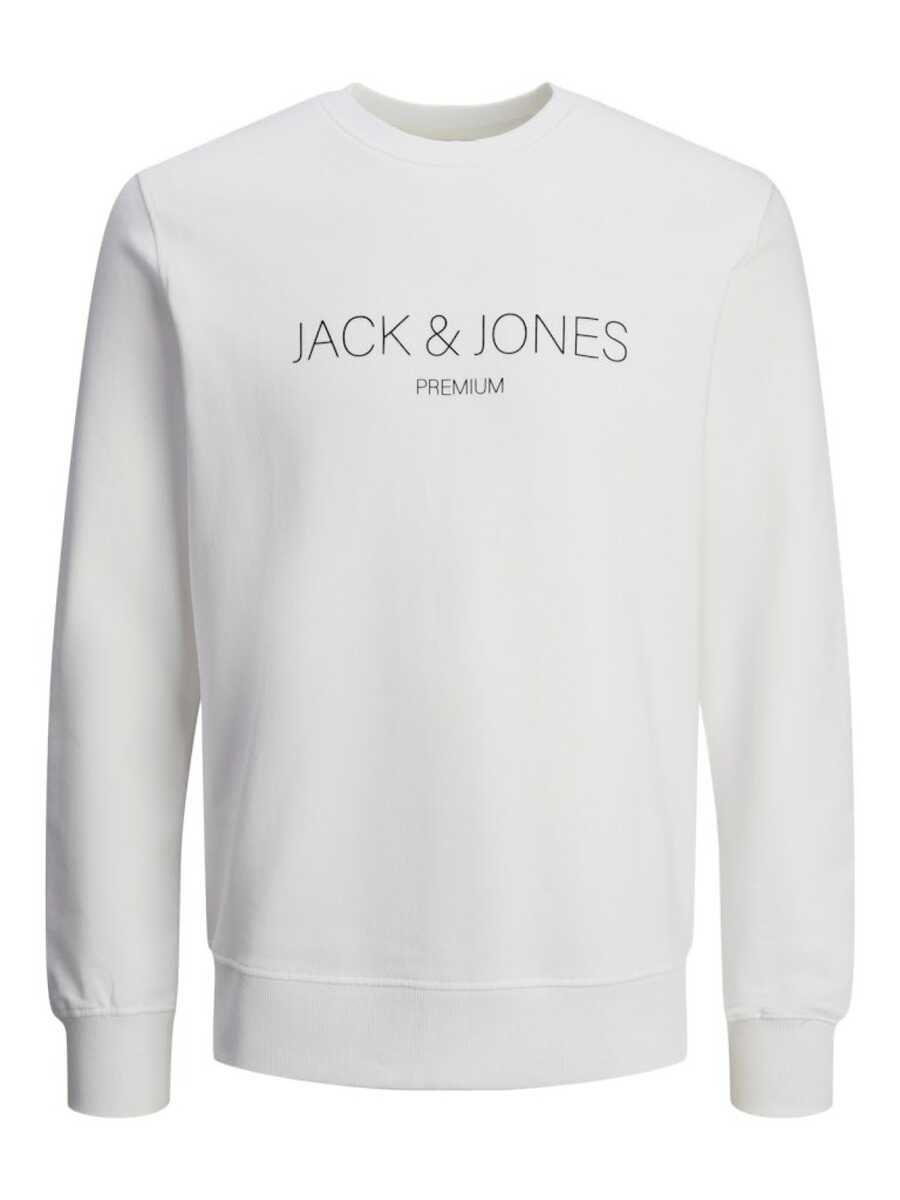 Jack & Jones Jprblajared Erkek Sweatshirt (12261873) Beyaz