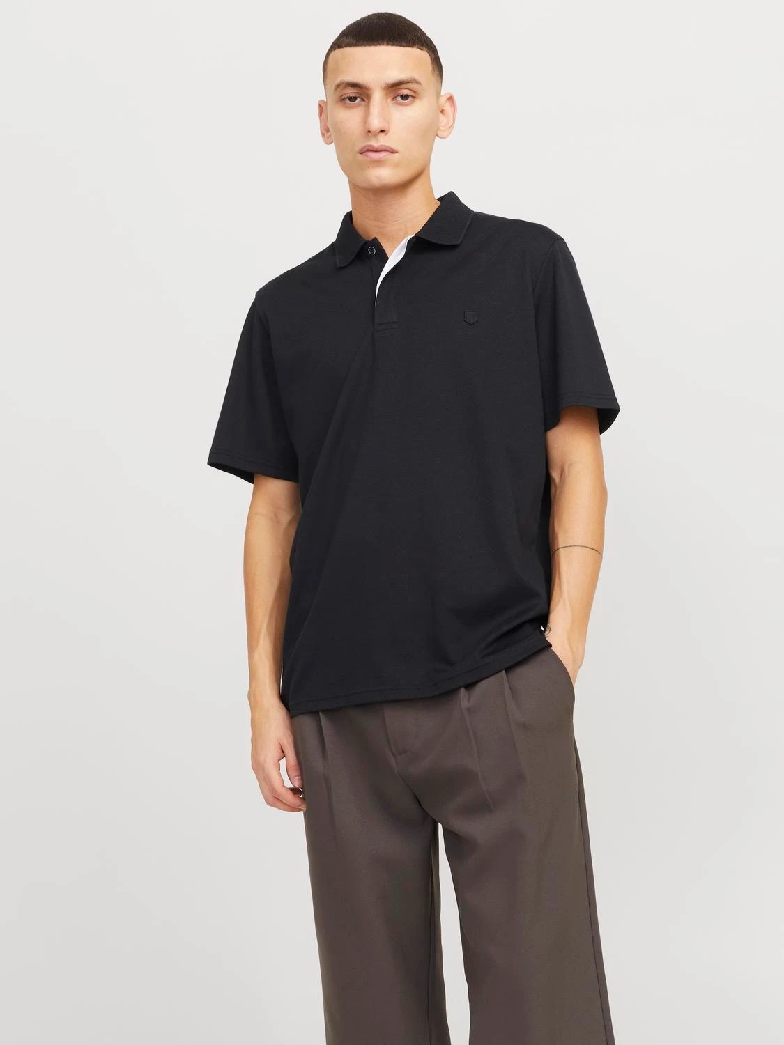 Jack&Jones Jprccrodney Erkek Polo T-shirt 12251180 (12251180) Siyah