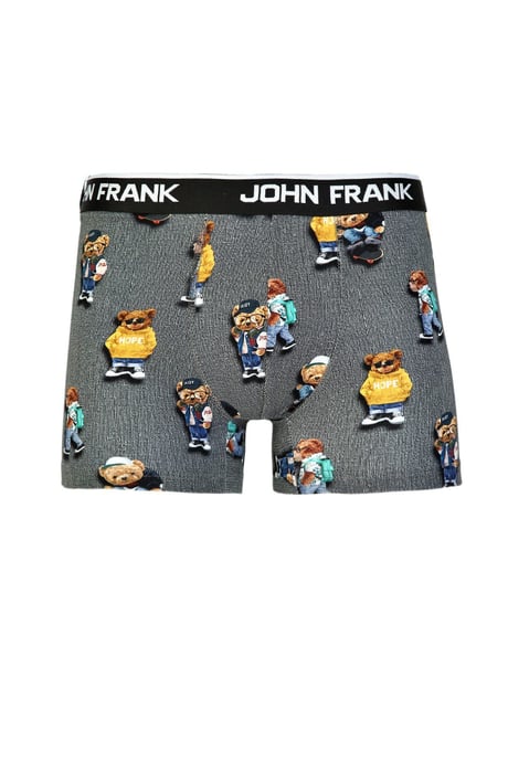 John Frank Cool Teddy Dijital Baskılı Erkek Boxer JFBD325-COOL TEDDY (JFBD325-COOL TEDDY) Gri