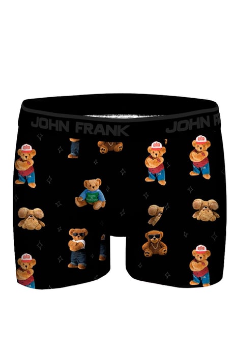 John Frank Dijital Baskılı Modal Erkek Boxer JFBDMOD128-TED (JFBDMOD128-TED) Siyah