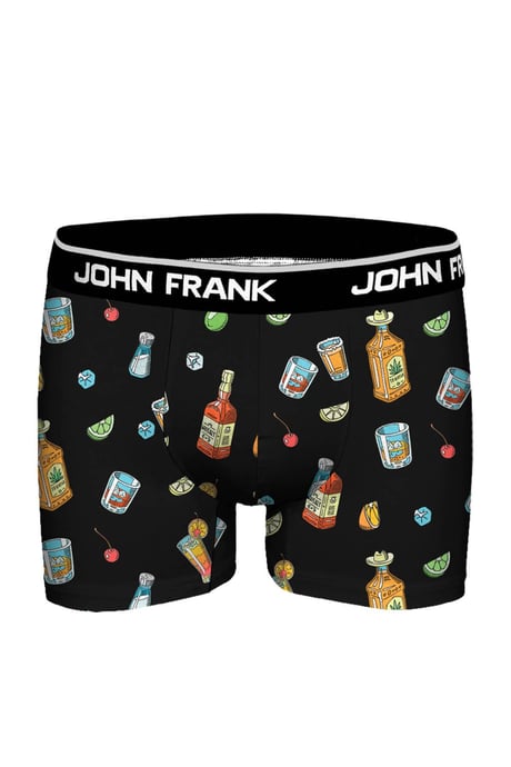 John Frank Dijital Baskılı Modal Erkek Boxer JFBDMOD143-SHUTS (JFBDMOD143-SHUTS) Siyah