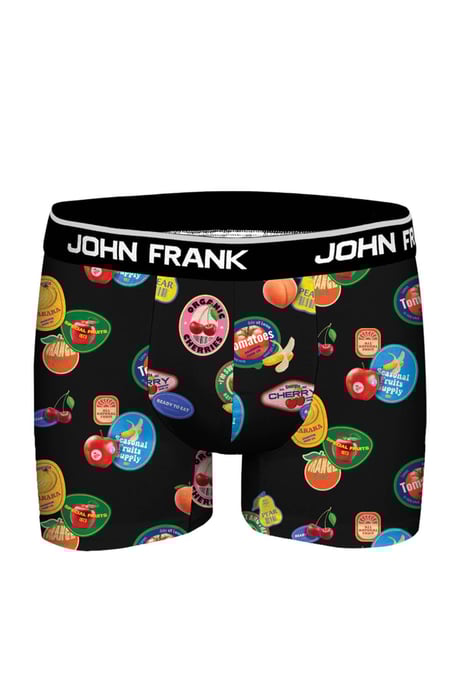 John Frank Dijital Baskılı Modal Erkek Boxer JFBDMOD148-FRUITS (JFBDMOD148-FRUITS) Siyah