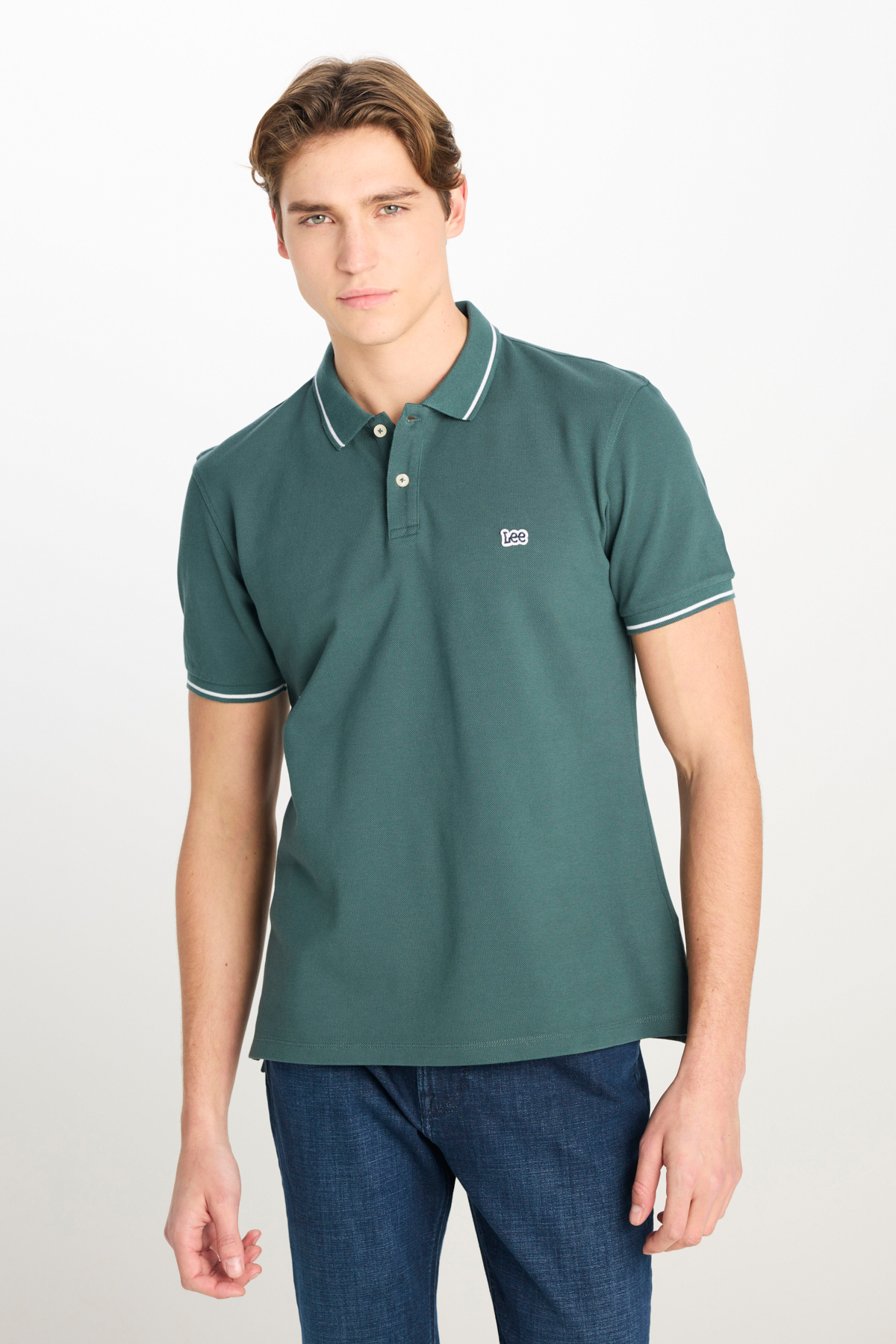 Lee Erkek Polo T-shirt ML61ARLOT (ML61ARLOT) Yeşil