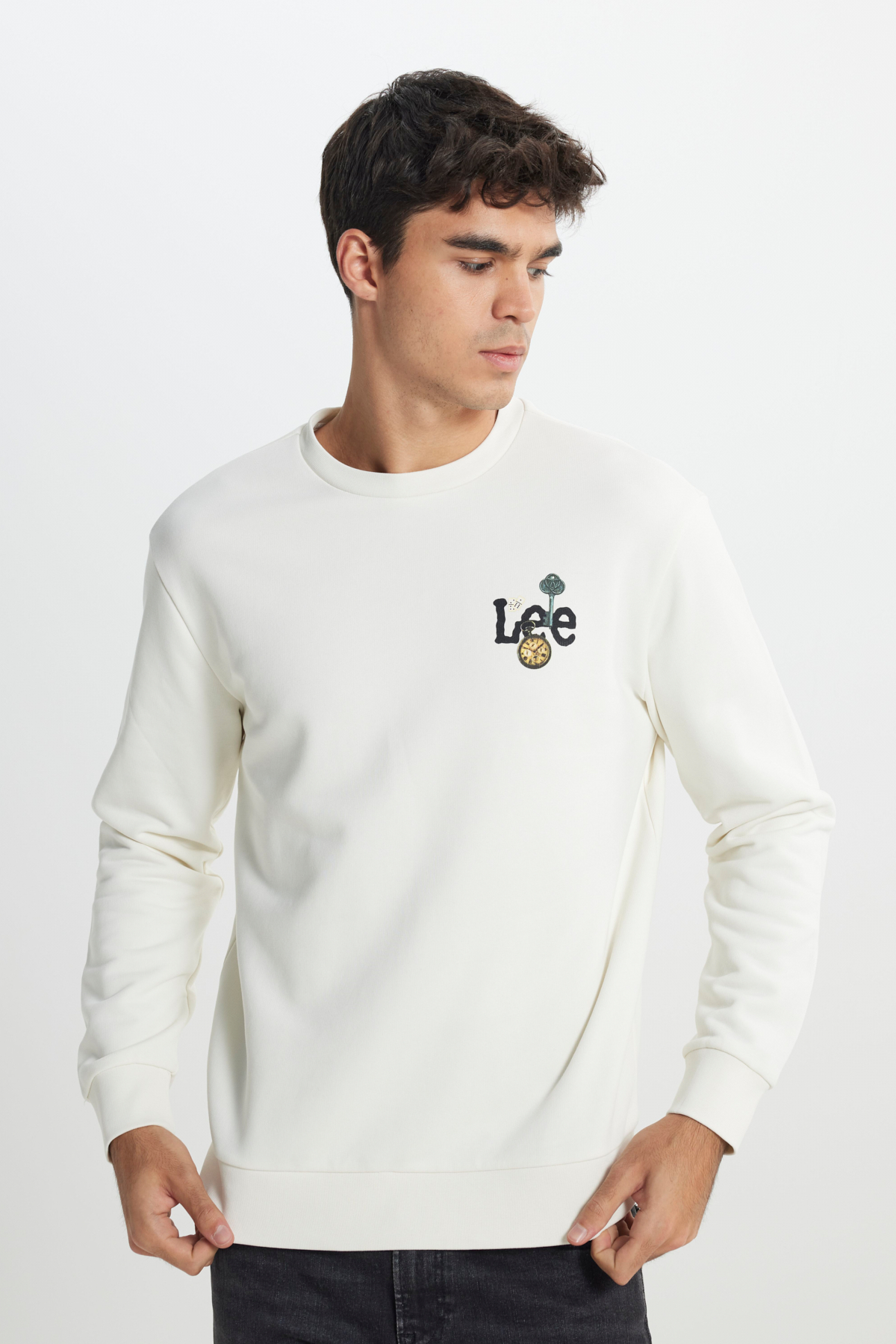 Lee Erkek Sweatshirt L242503104 (L242503104) Ekru