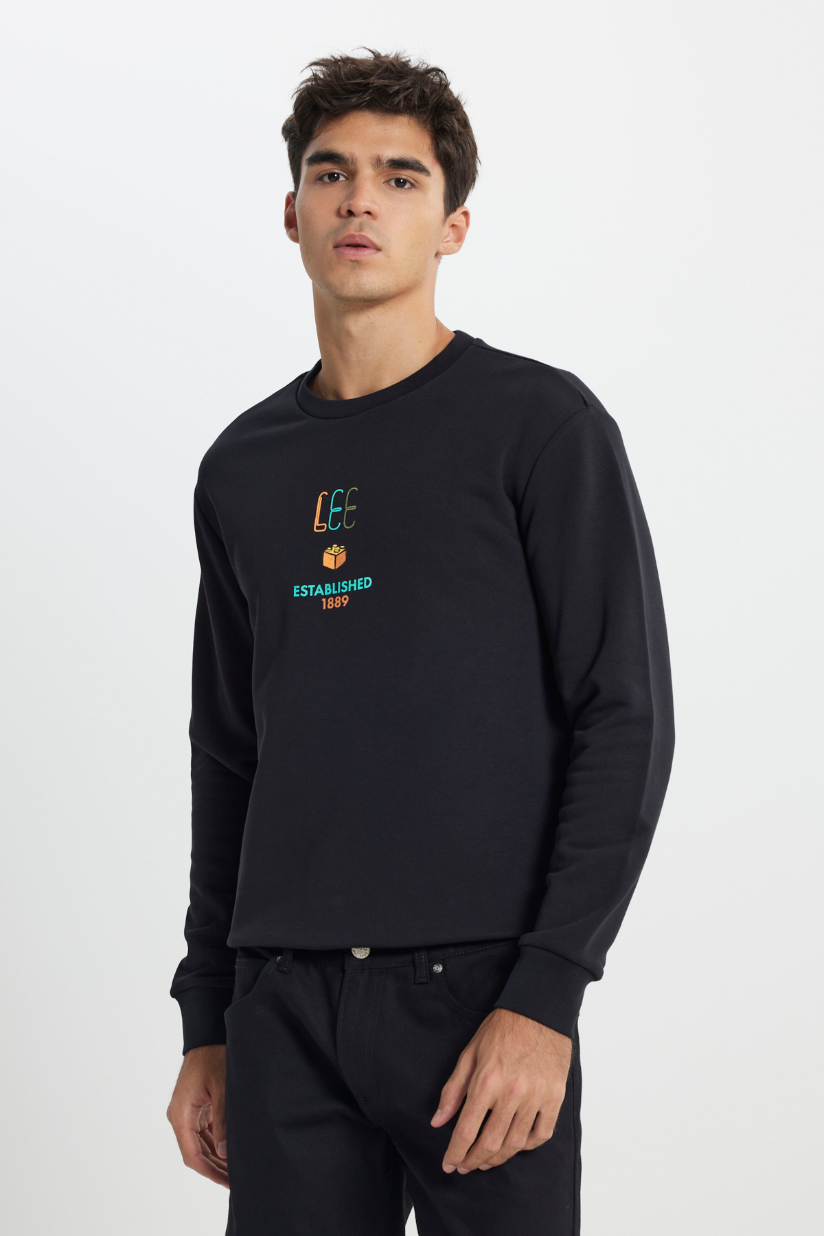 Lee Erkek Sweatshirt L242504001 (L242504001) Siyah