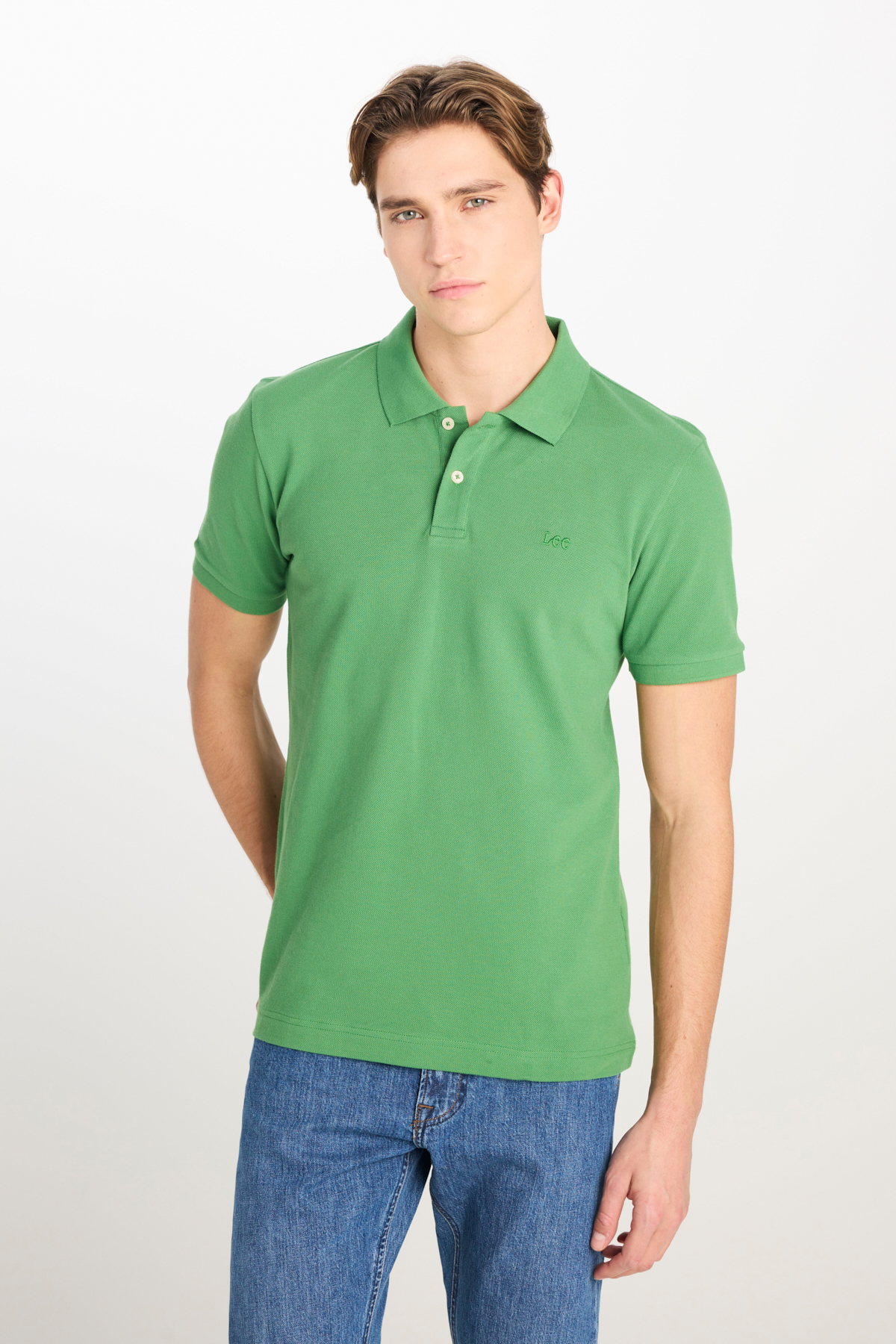 Lee Regular Fit Erkek Polo T-shirt ML211810303 (ML211810303) Yeşil