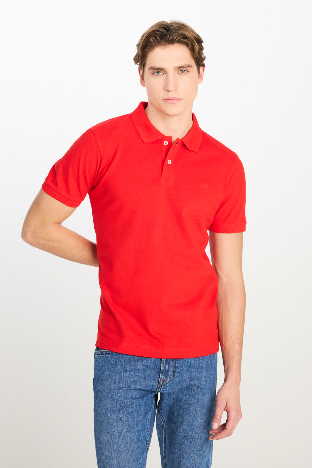 Lee Regular Fit Erkek Polo T-shirt ML211810512 (ML211810512) Kırmızı