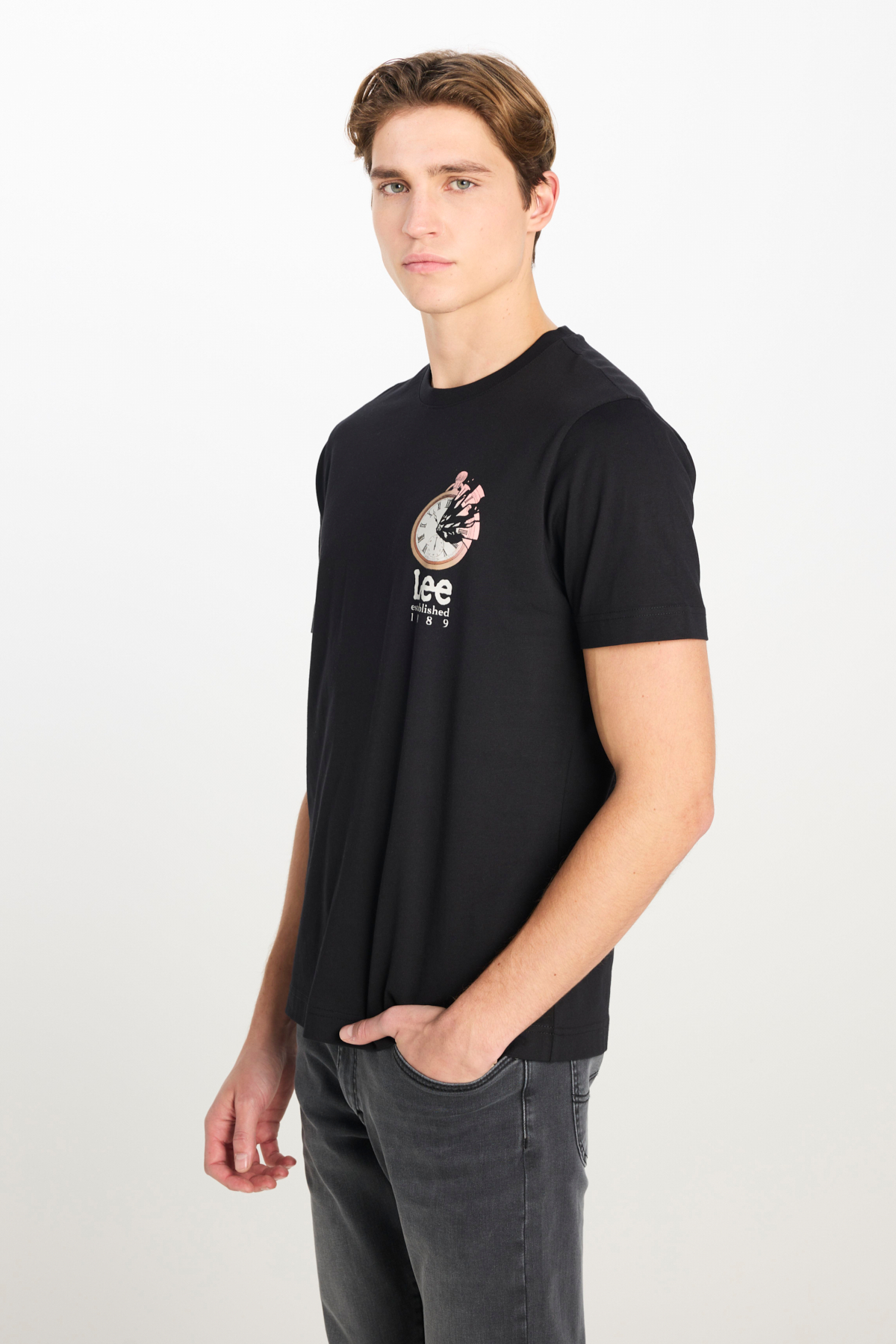 Lee Regular Fit Grafik Baskılı Erkek T-shirt L2510322001 (L2510322001) Siyah