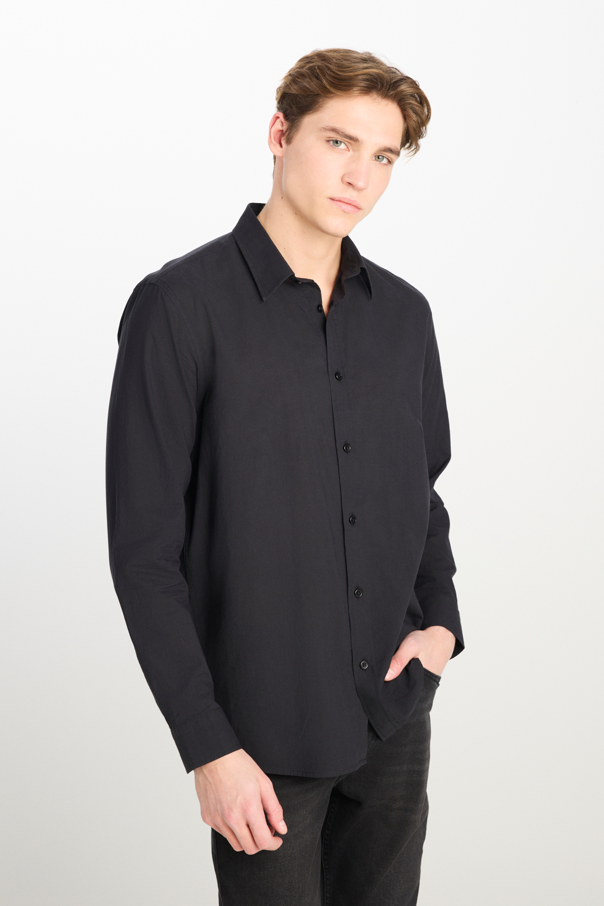 Lee Regular Fit Normal Kesim Erkek Gömlek L2510557001 (L2510557001) Siyah