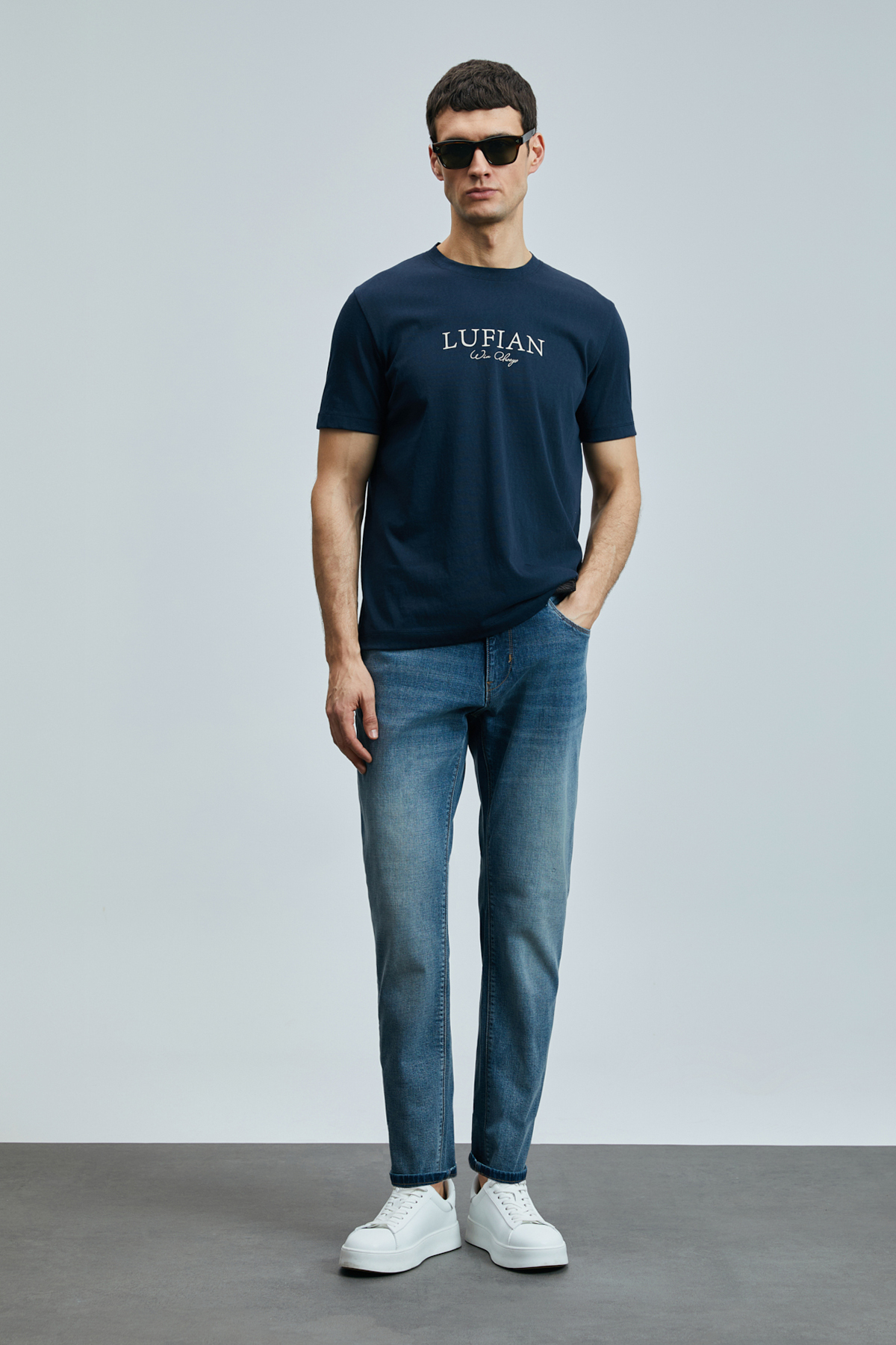 Lufian Bruno Smart Slim Fit Erkek Jean Pantolon 111200192 (111200192) Mavi