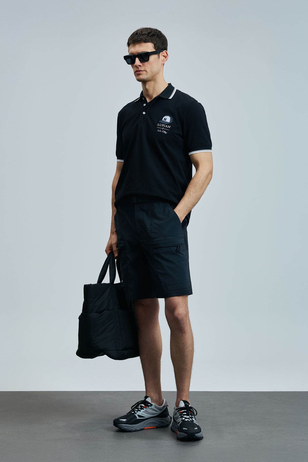 Lufian Sandor Erkek Polo T-shirt 111040223 (111040223) Siyah