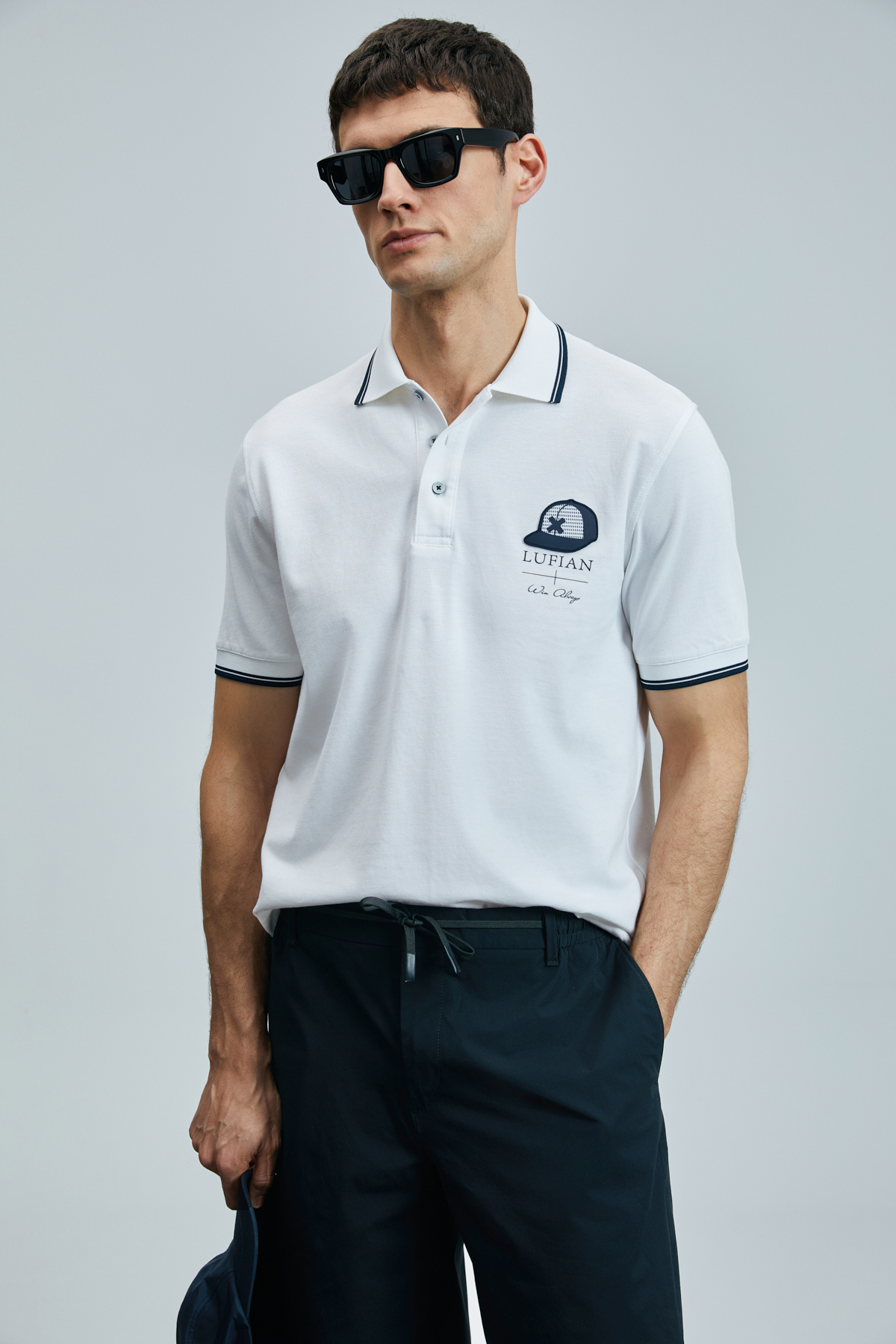 Lufian Sandor Erkek Polo T-shirt 111040223 (111040223) Beyaz