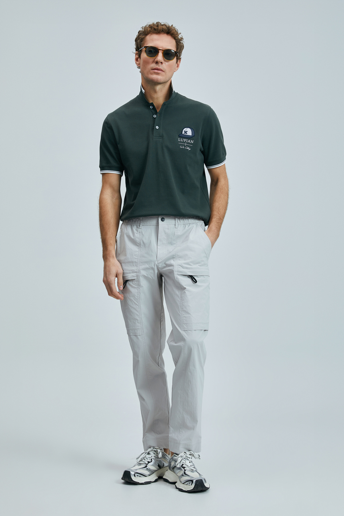 Lufian Sandor Erkek Polo T-shirt 111040223 (111040223) Haki