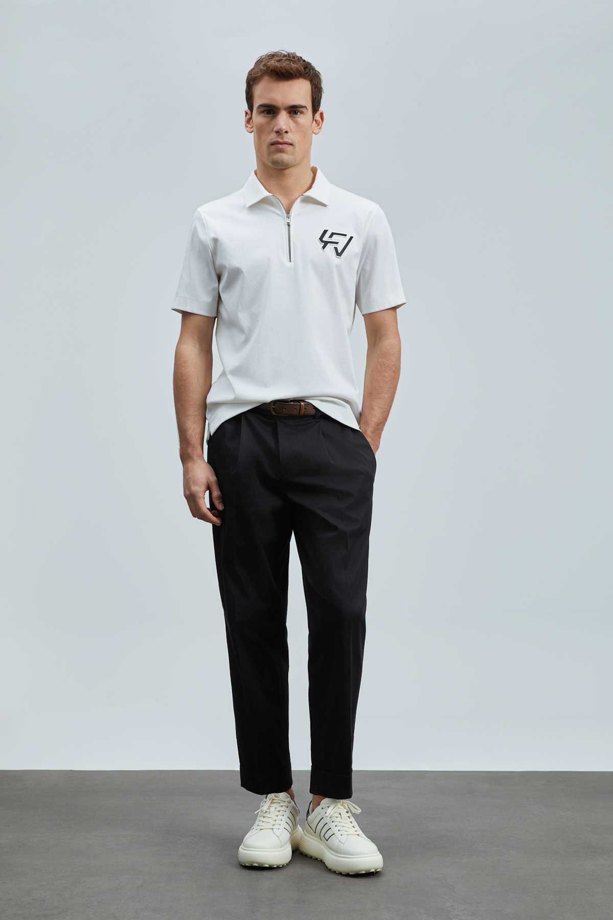 Lufian Slash Erkek Polo T-shirt 111040224 (111040224) Beyaz