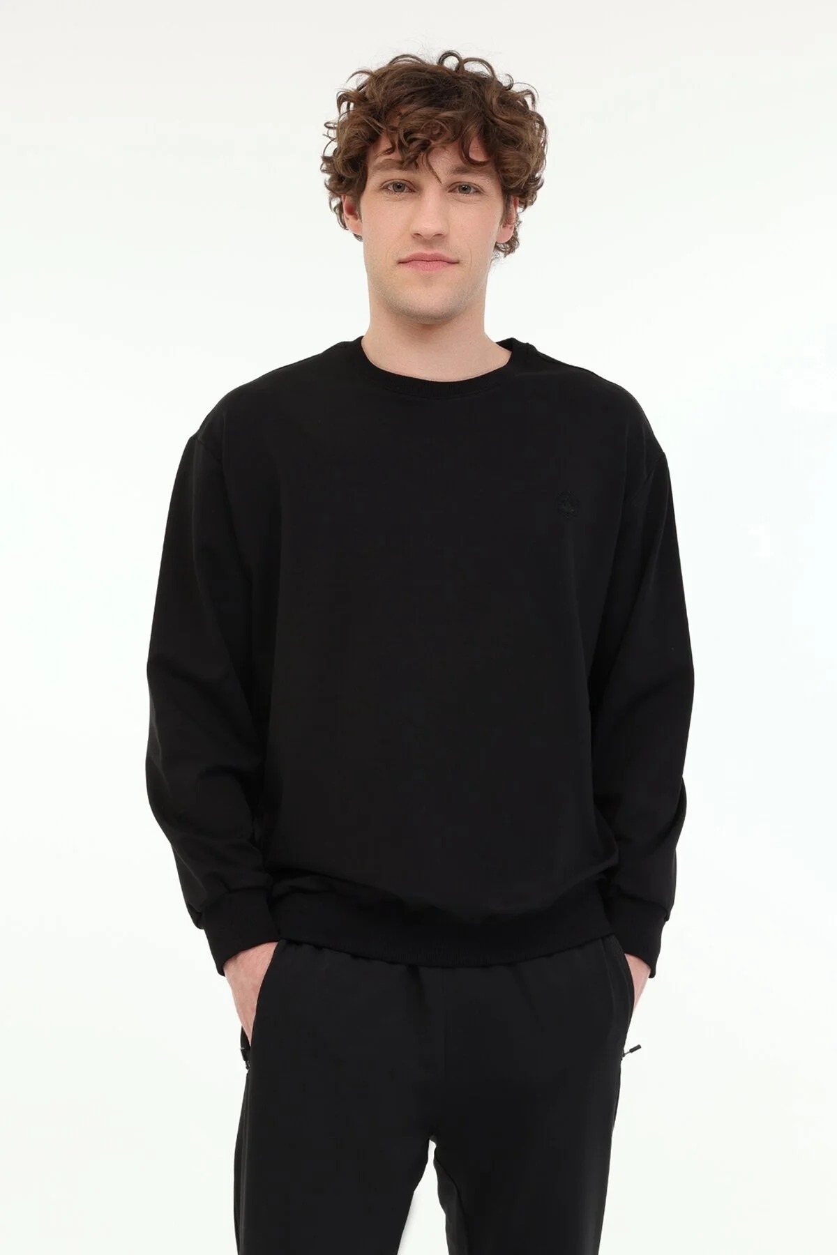 Lumberjack 5M Mb Sn75 C Neck Sw 5Fx Erkek Sweatshirt 101939612 (101939612) Siyah