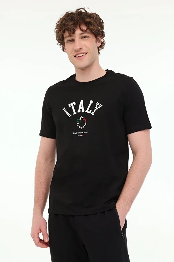 Lumberjack 5M Ml Renato 11Itl1030 5Fx Erkek T-shirt 101940308 (101940308) Siyah