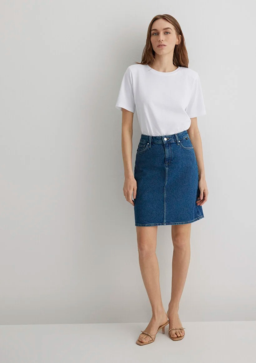 Mavi Valerie Casual Kadın Jean Etek (M1319833709) Mavi