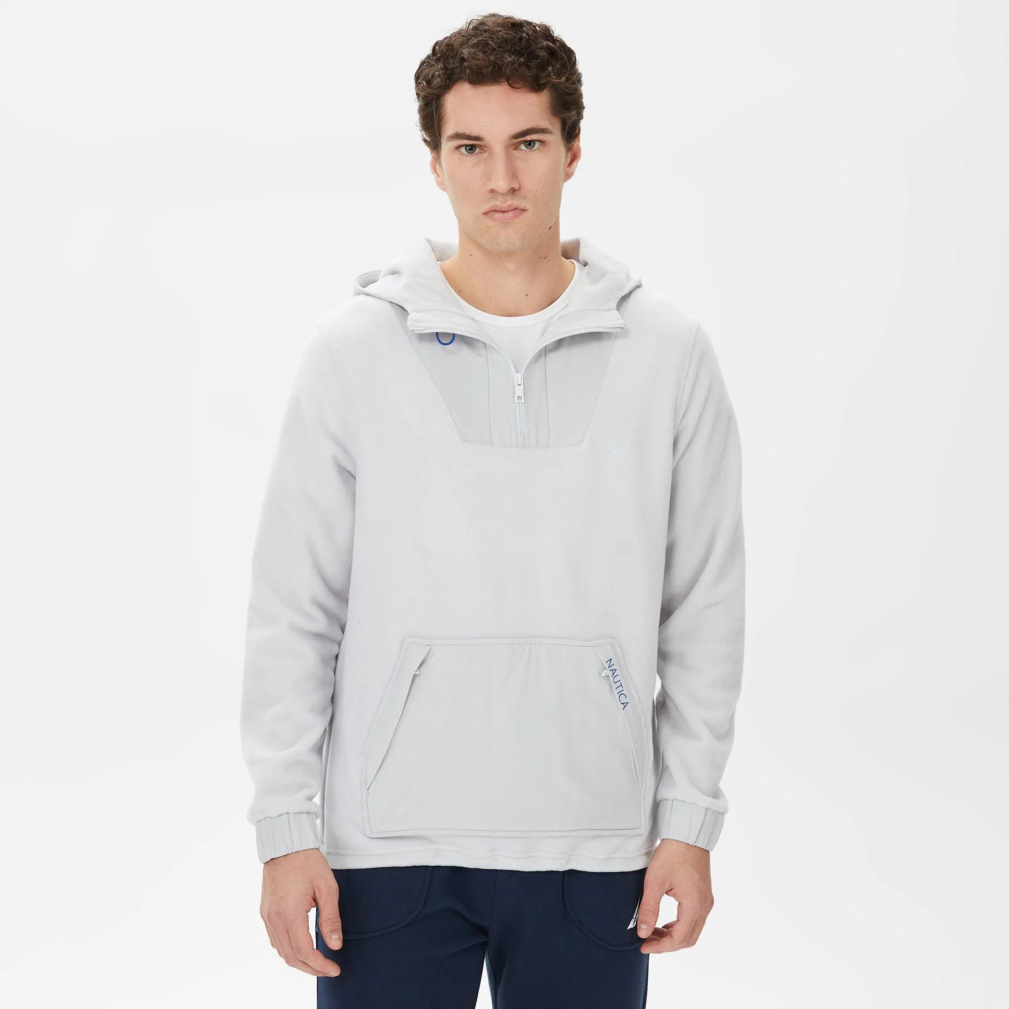 Nautica Erkek Kapüşonlu Polar Sweatshirt K37194T (K37194T) Gri