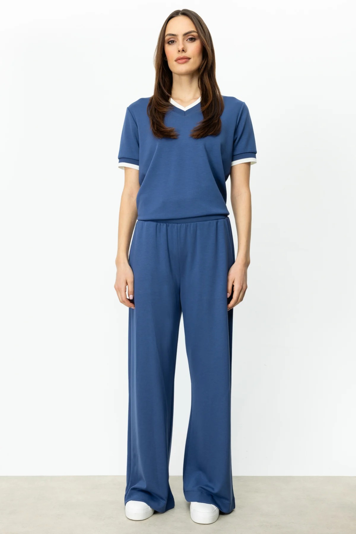 On Fashion Beli Kalın Lastikli Bol Paça Kadın Pantolon 25Y.ON.PNT.56380.01 (25Y.ON.PNT.56380.01) İndigo