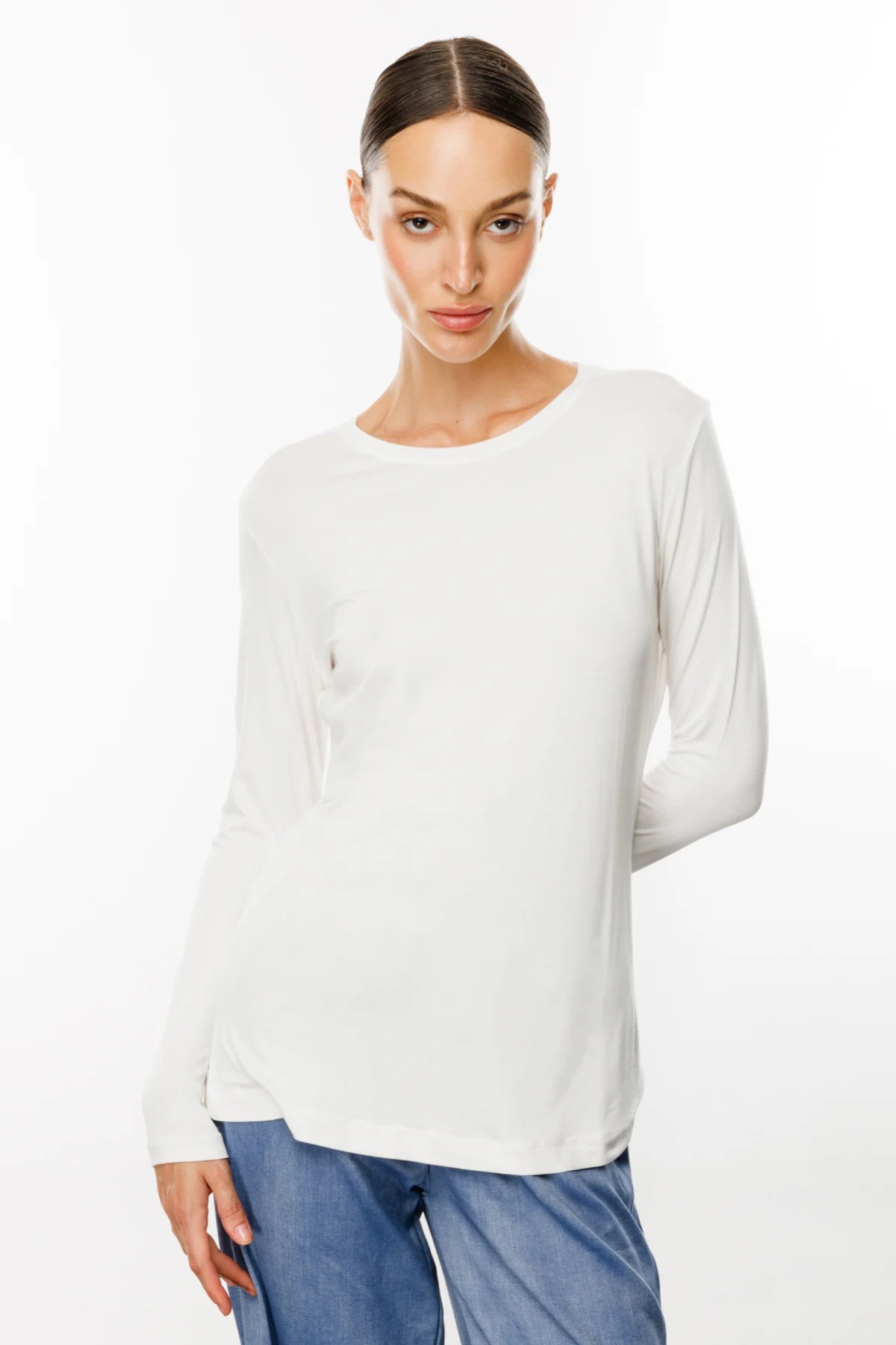 On Fashion Uzun Kol Kadın Basic Bluz 25Y.ON.BLZ.51303.01 (25Y.ON.BLZ.51303.01) Ekru