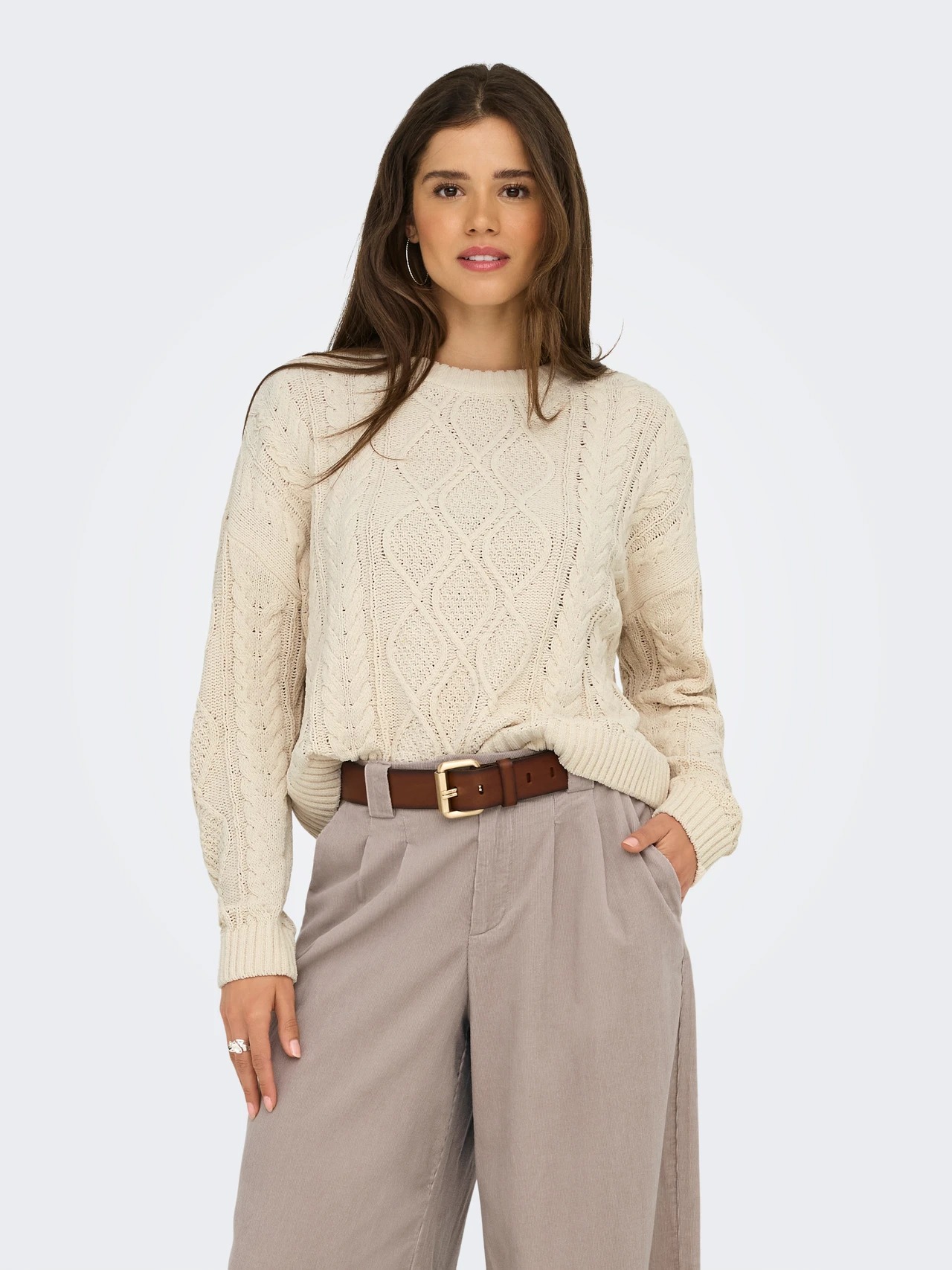 Only Onlelly Life Kadın Kazak 15351234 (15351234) Krem