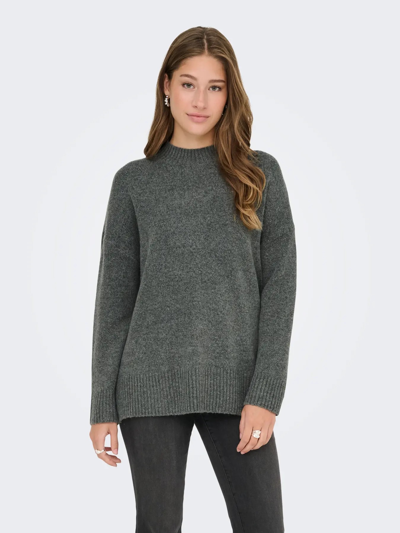 Only Onlhazel Ls Highneck Overs Pull Kadın Kazak 15352853 (15352853) Yeşil