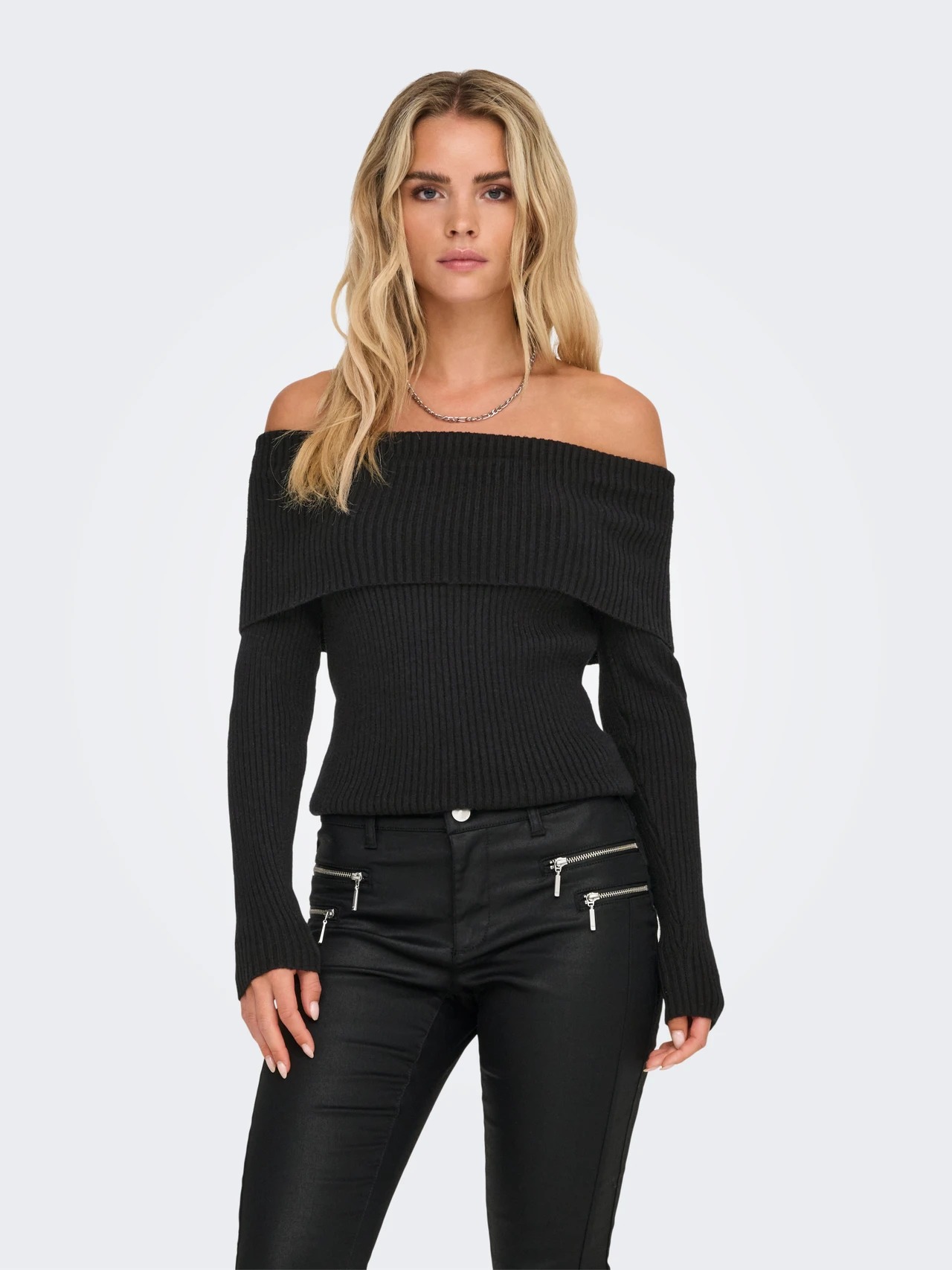 Only Onlkatia Life Ls Off Shoulder Kadın Kazak 15311830 (15311830) Siyah