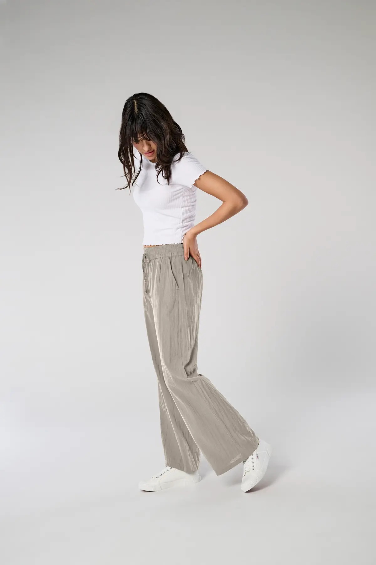 Only Onltizana Cotton Loose Kadın Pantolon 15319090 (15319090) Gri