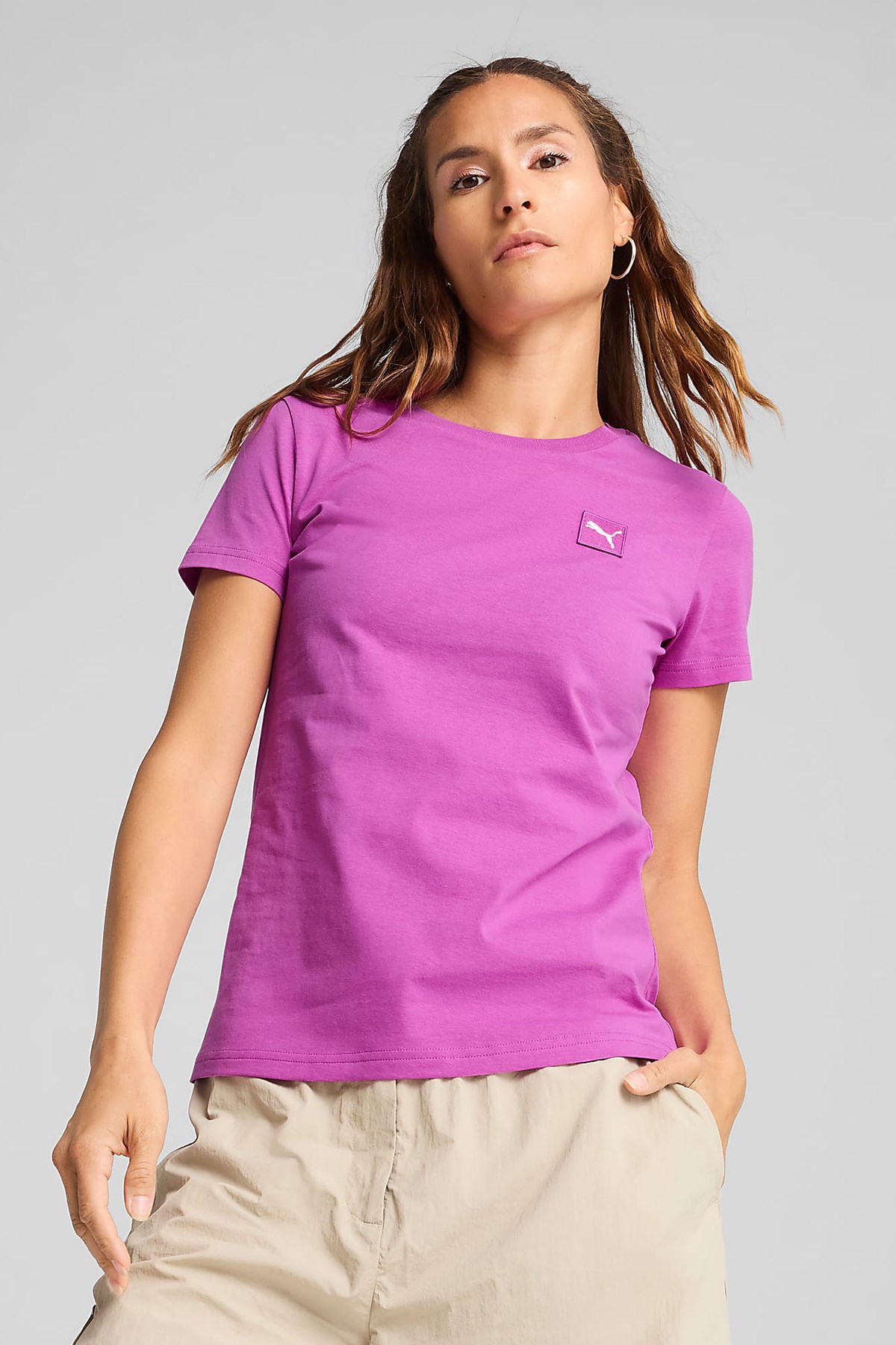 Puma Ess Elevated Kadın T-shirt 69089489 (69089489) Mor