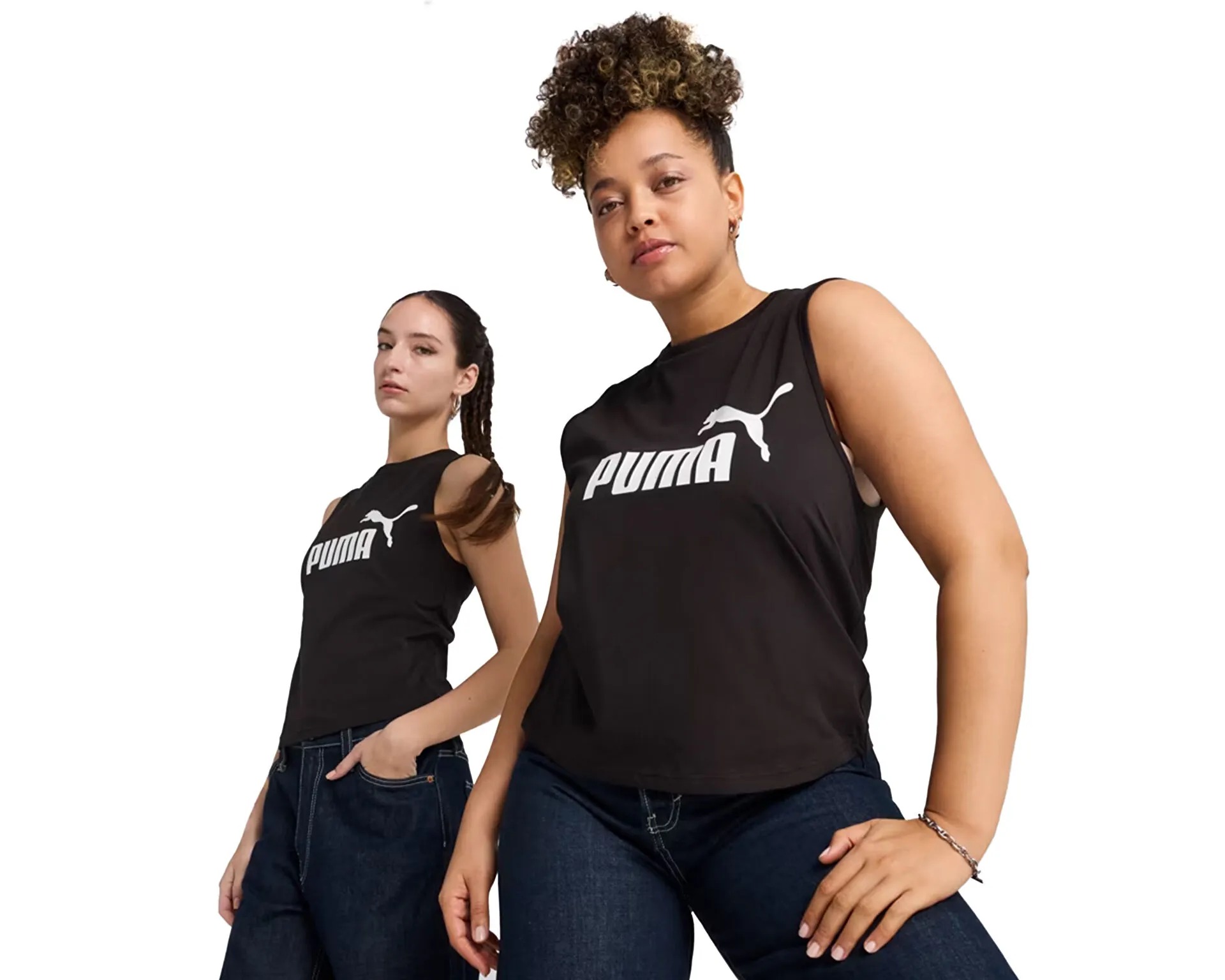 Puma Ess No.1 Logo Slim Kadın Kolsuz T-shirt 68496801 (68496801) Siyah