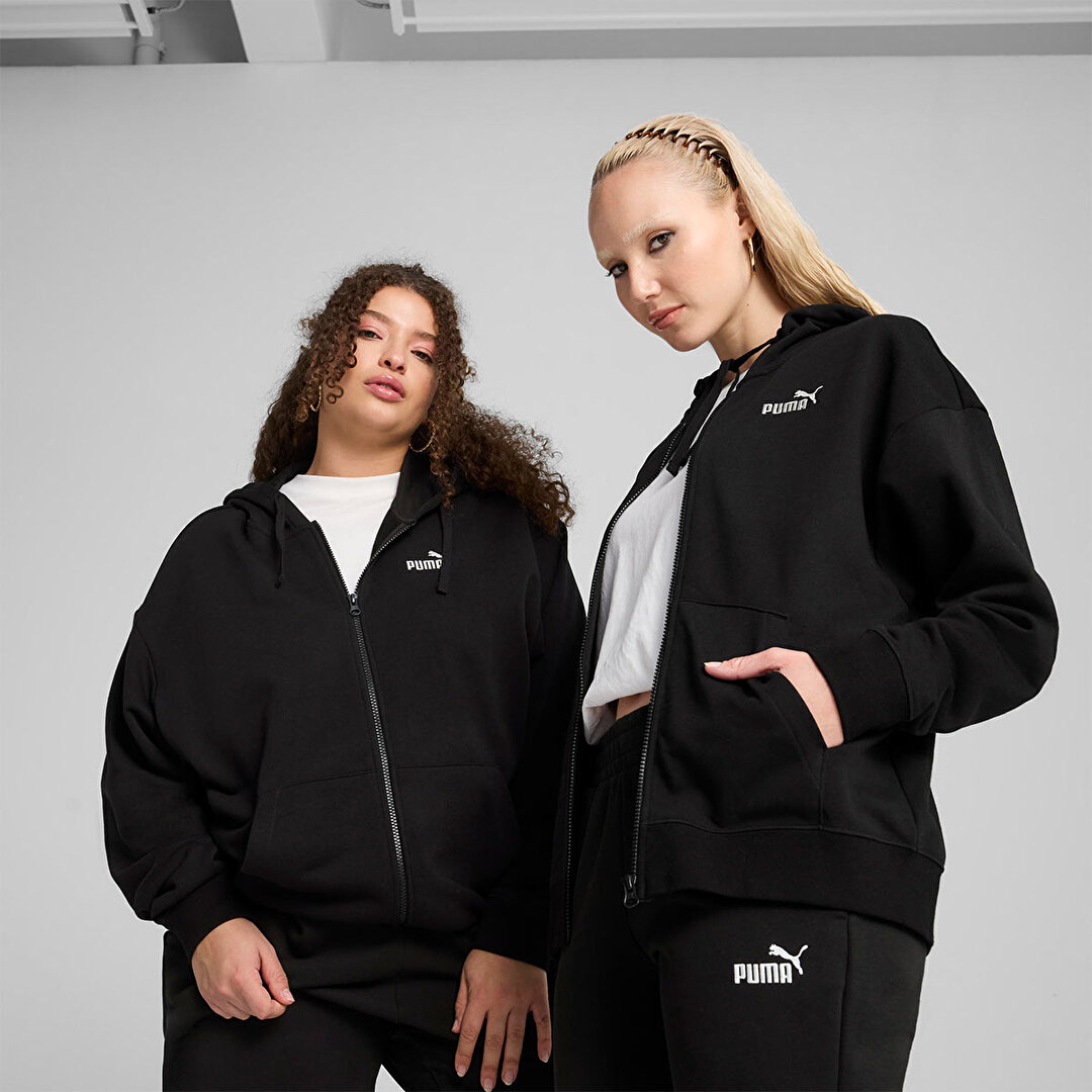 Puma Essentials Comfort Kadın Fermuarlı Sweatshirt 68241001 (68241001) Siyah