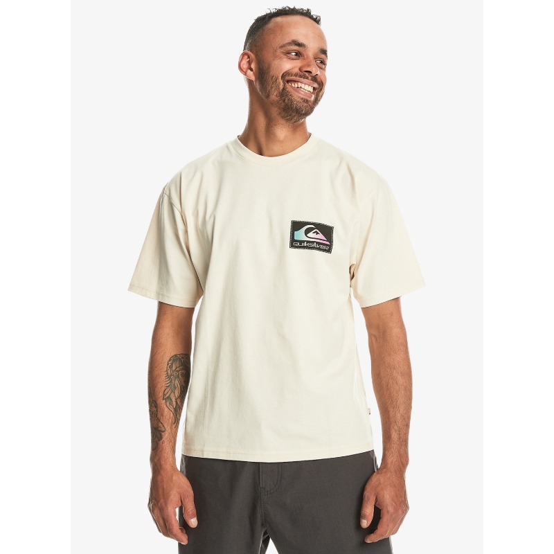 Quiksilver Back Flash Erkek T-shirt (EQYZT07605) Ekru