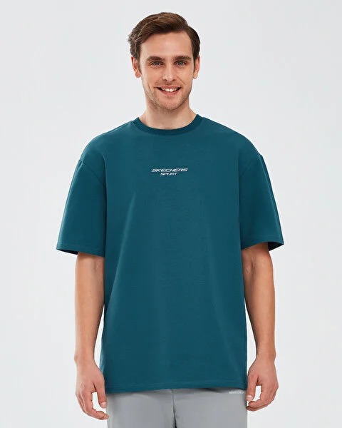 Skechers Graphic M Short Sleeve Erkek T-shirt (S231094-405) Petrol