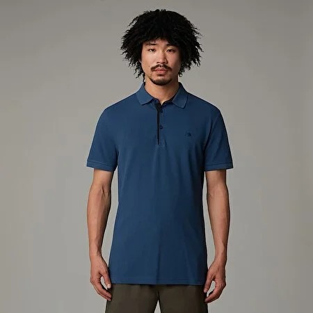 The North Face M Premium Slim Erkek Polo T-shirt NF0A8C1NHDC1 (NF0A8C1NHDC1) Mavi