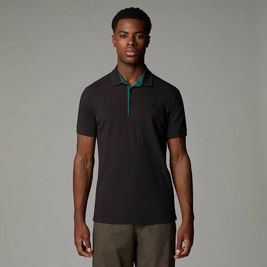 The North Face M Premium Slim Erkek Polo T-shirt NF0A8C1NJK31 (NF0A8C1NJK31) Siyah