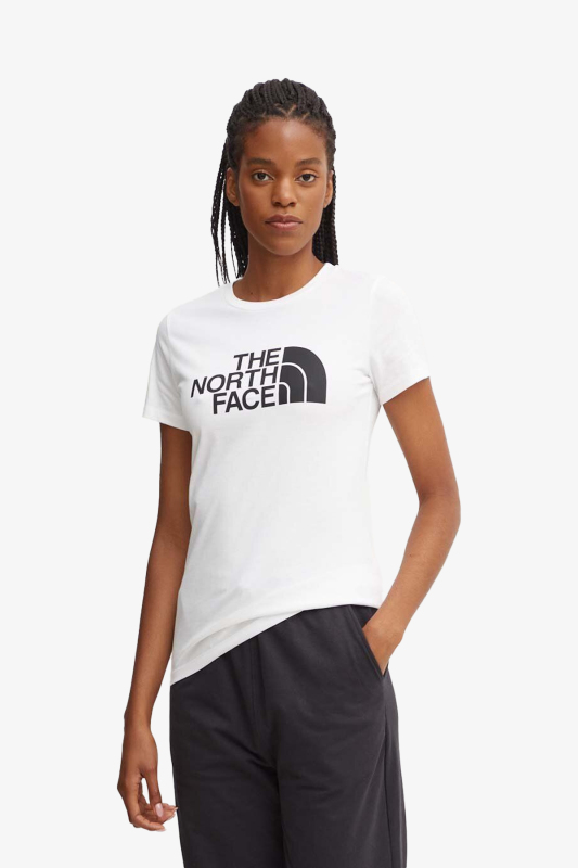 The North Face W Ss Easy Tee Kadın T-shirt NF0A8A6DFN41 (NF0A8A6DFN41) Beyaz