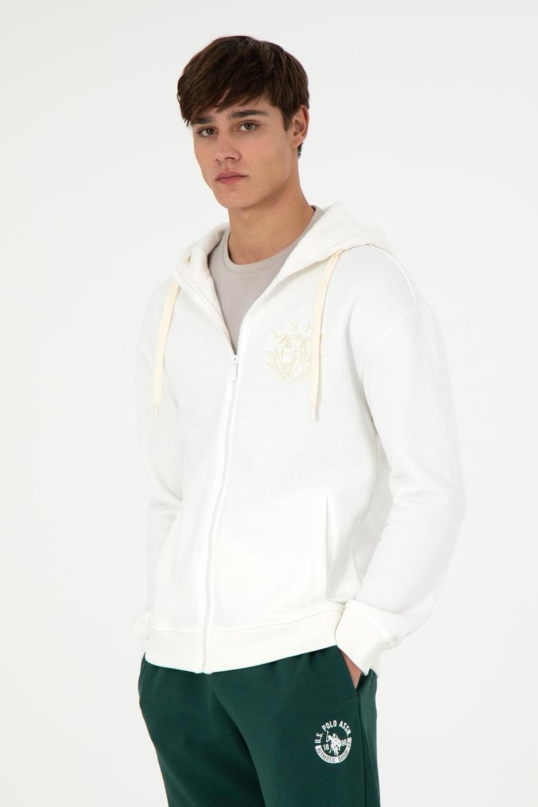 U.S. Polo Assn. Erkek Fermuarlı Sweatshirt 1946137 (1946137) Krem