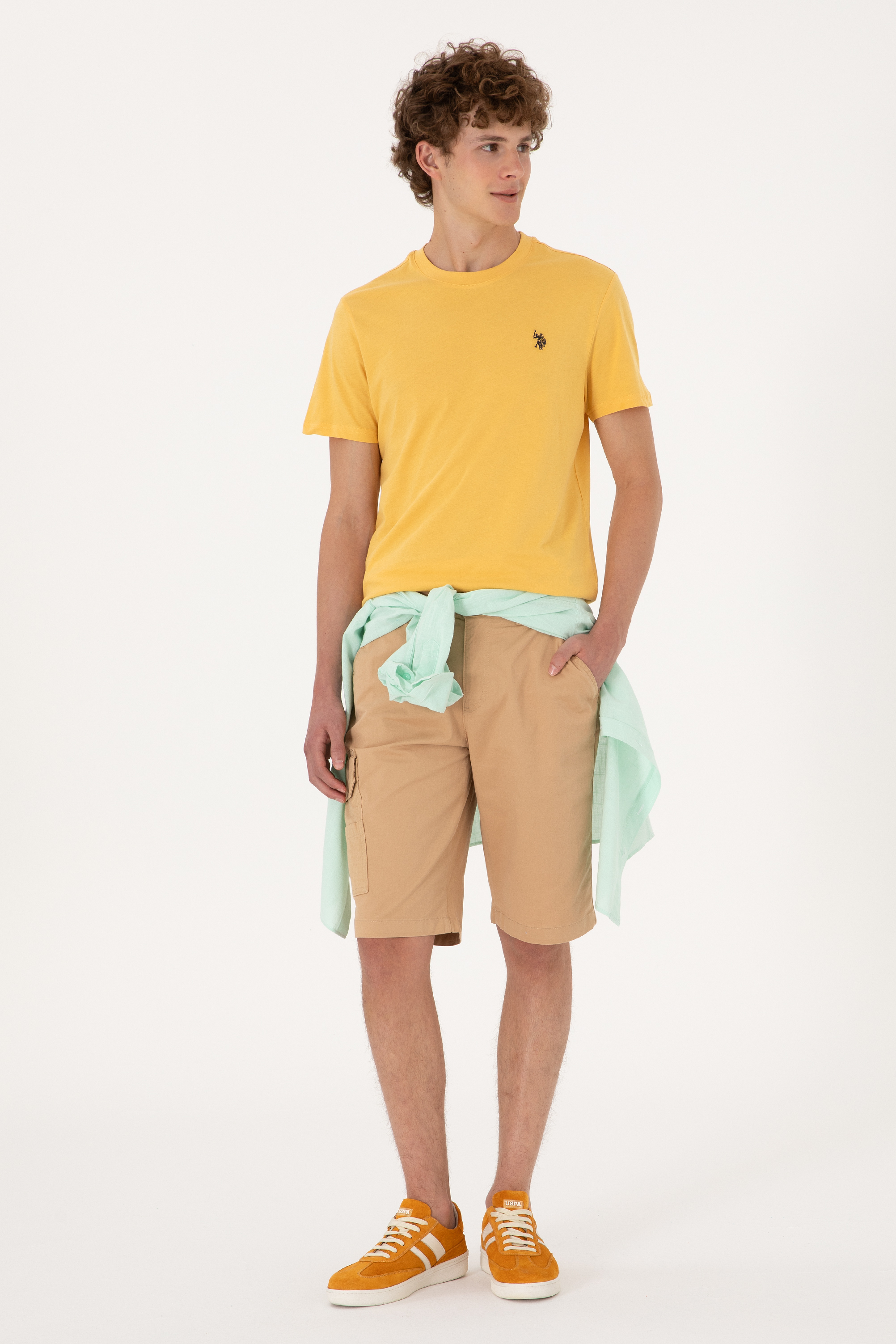 U.S. Polo Assn. Erkek Şort 2108025 (2108025) Camel
