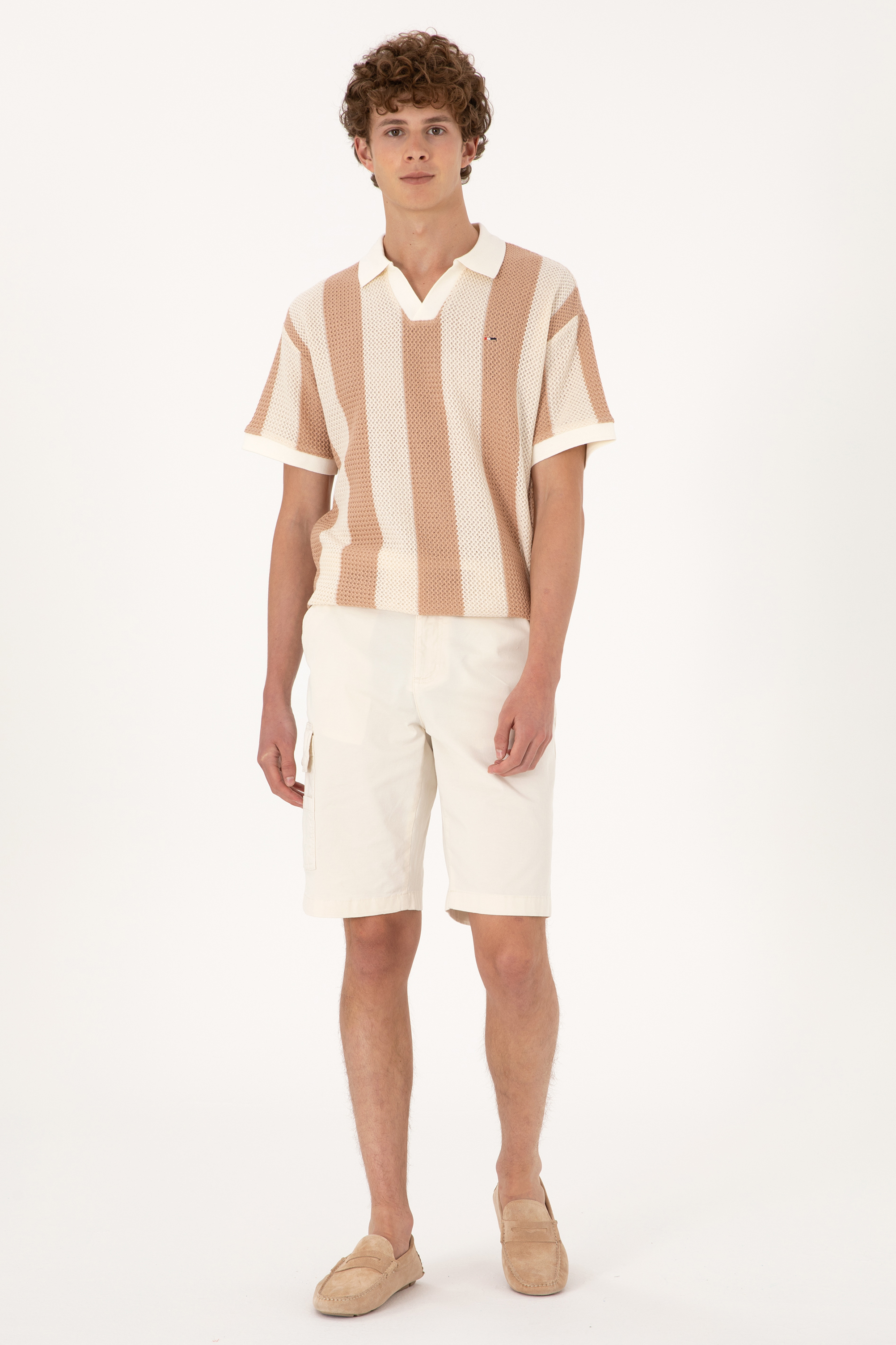 U.S. Polo Assn. Erkek Şort 2108025 (2108025) Krem