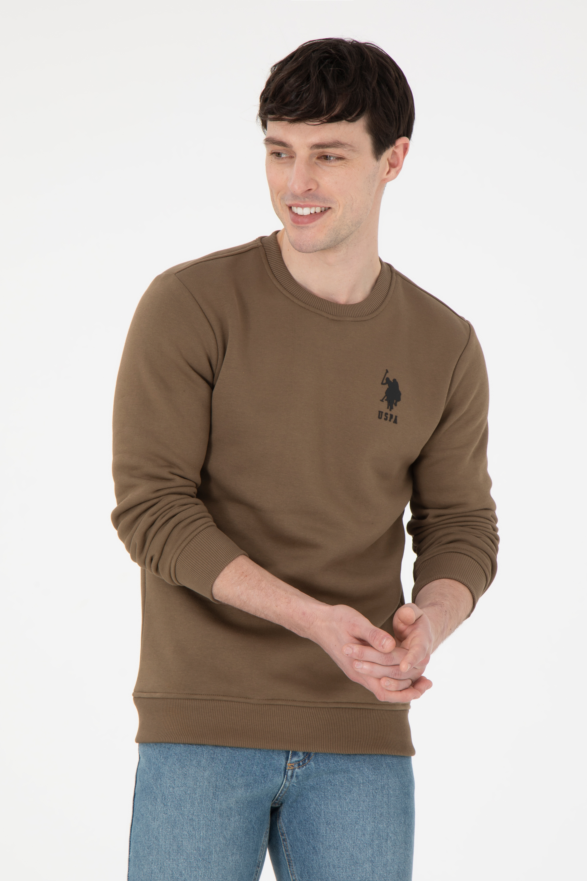 U.S. Polo Assn. Erkek Sweatshirt 1963478 (1963478) Haki