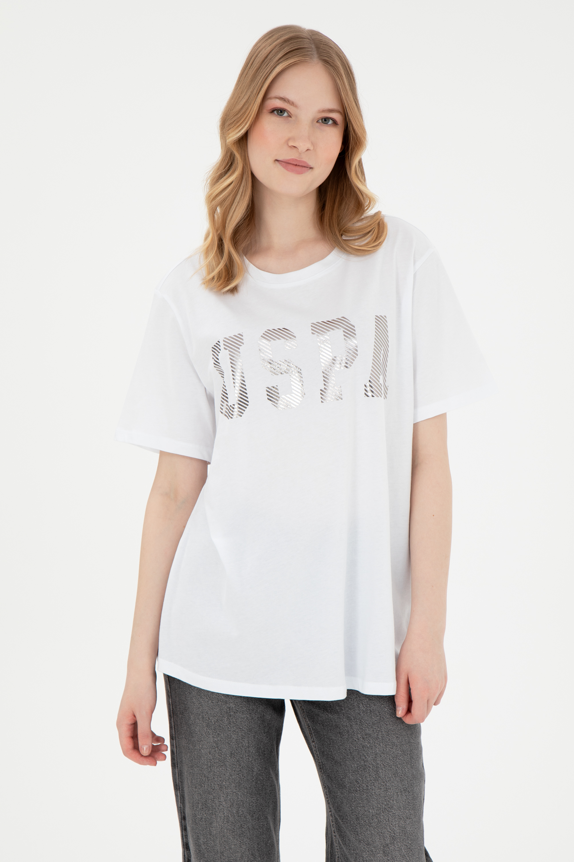 U.S. Polo Assn. Kadın T-shirt 2080775 2080775 Beyaz