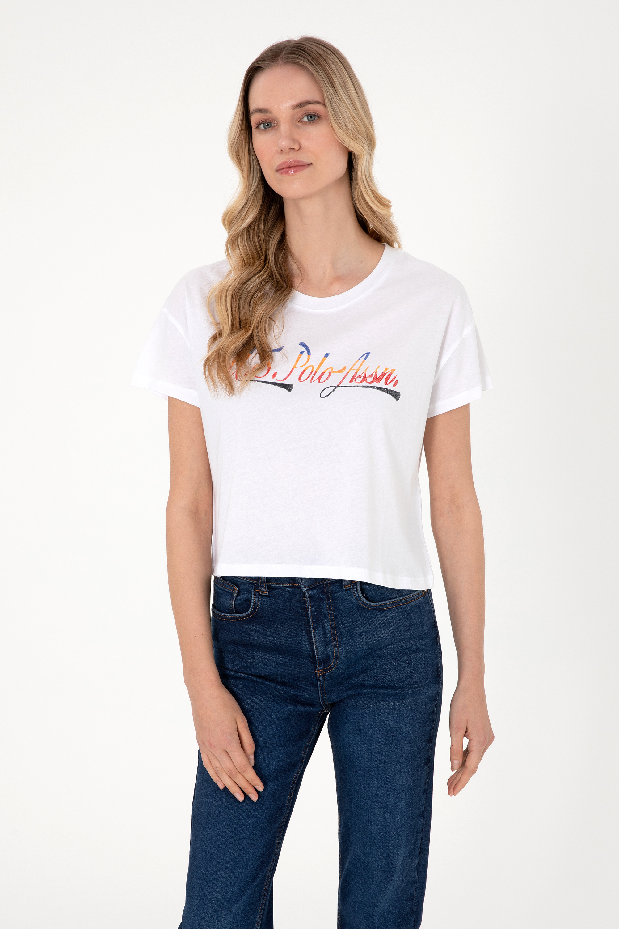 U.S. Polo Assn. Kadın T-shirt 2104062 (2104062) Beyaz