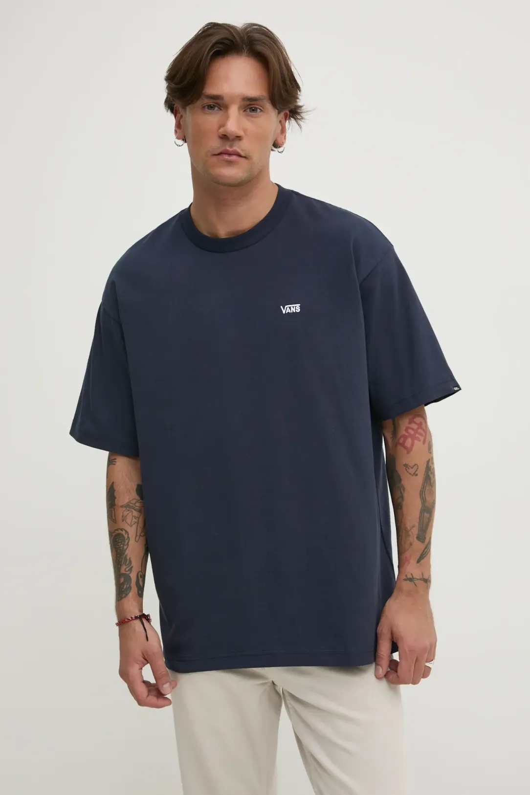 Vans Left Chest Iı Loose Ss Erkek T-shirt VN000P1PJDU1 (VN000P1PJDU1) Lacivert