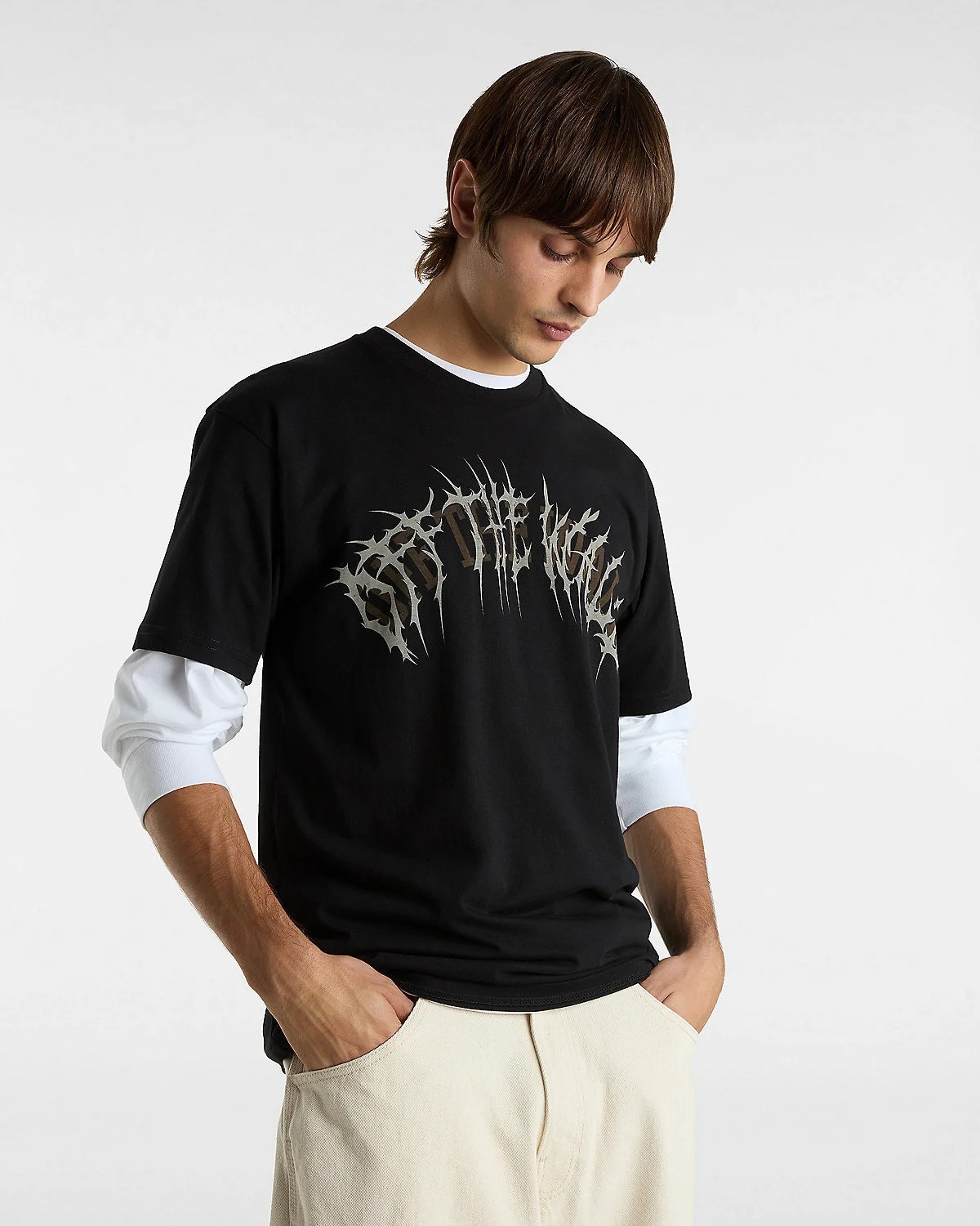 Vans Metal Arch Ss Erkek T-shirt VN000M47BLK1 (VN000M47BLK1) Siyah
