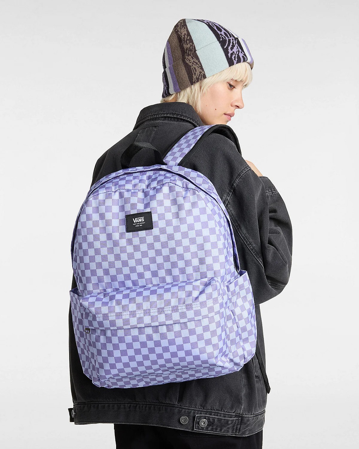 Vans Old Skool Check Backpack Unisex Sırt Çantası VN000H4X6PH1 (VN000H4X6PH1) Mor