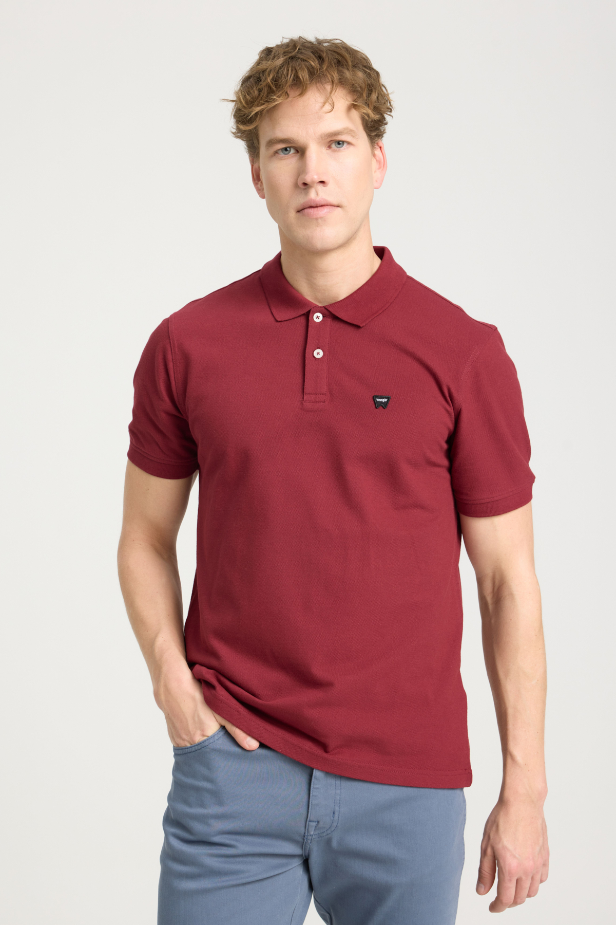 Wrangler Regular Fit Erkek Polo T-shirt MW7D5K4XX2T606 (MW7D5K4XX2T606) Bordo