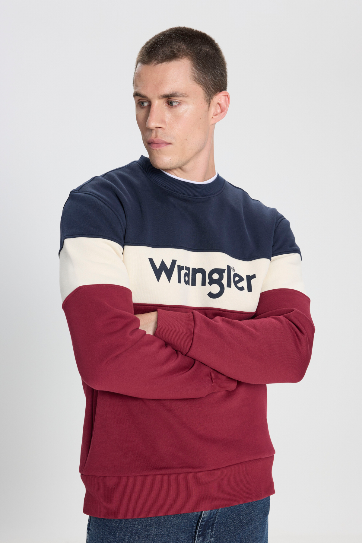 Wrangler Regular Fit Erkek Sweatshirt (W242284810) Bordo