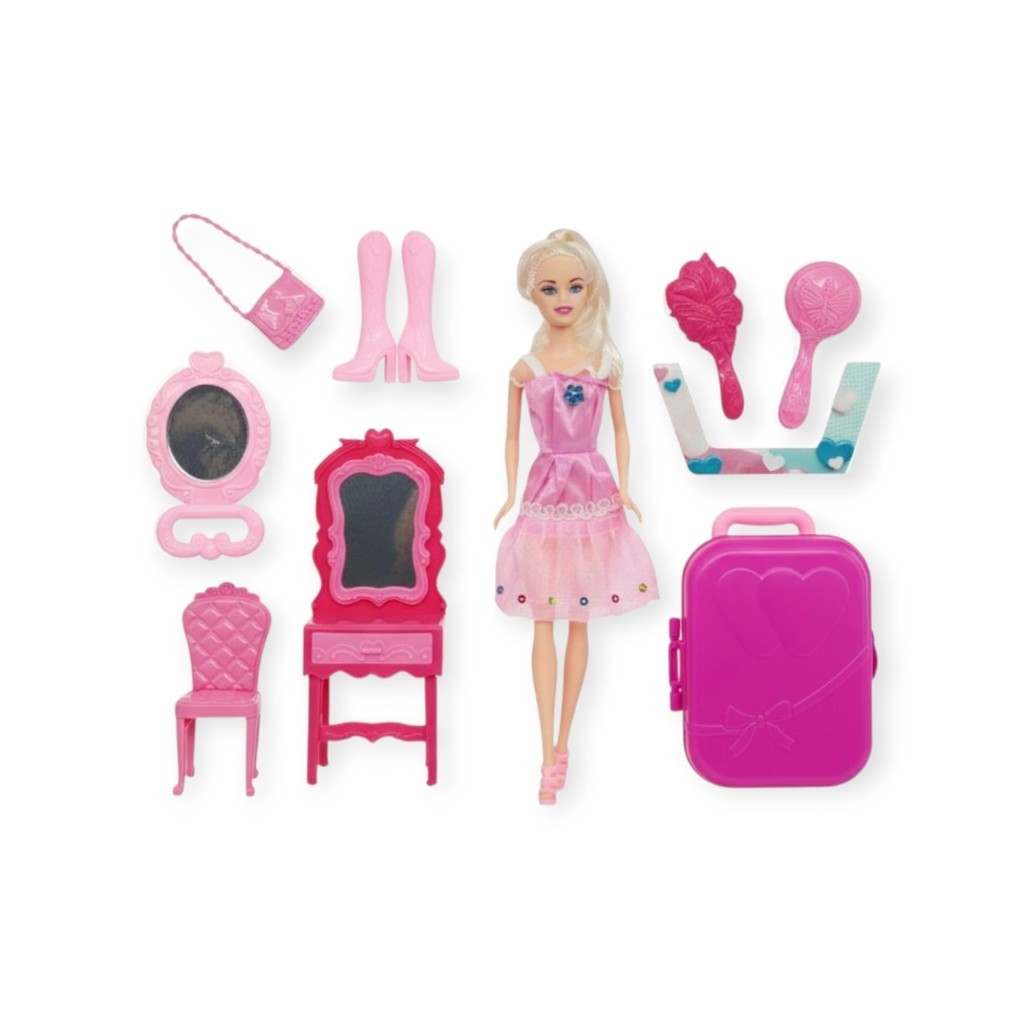 Anlily Makyaj Seti Ve Seyahat Bavullu Bebek Seti - 02454 Anlily Makyaj Seti Ve Seyahat Bavullu Bebek Seti - 02454